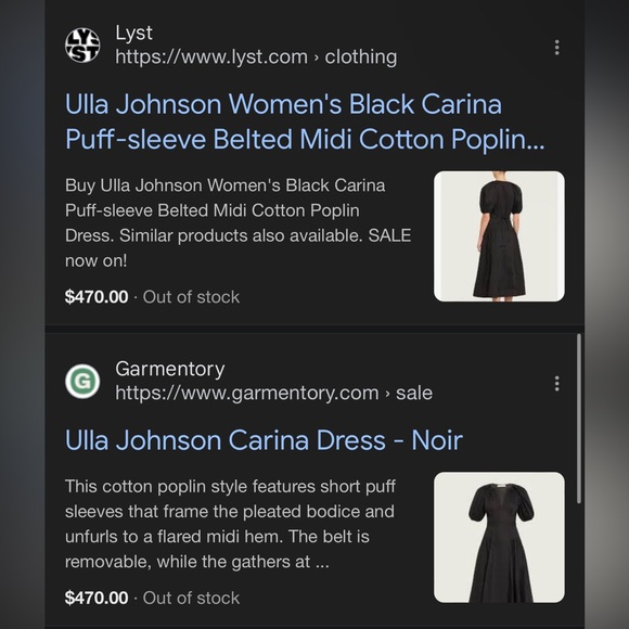 Ulla Johnson Carina cotton Noir Midi puff sleeve dress - Picture 12 of 12